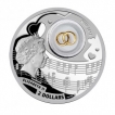 Love and Happiness Wedding Silver Two Dollars Coin of Niue Island Issued in 2018.
