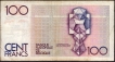 One Hundred Francs Bank Note of Belgium of 1978-1994.