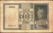 Ten Lire Bank Note of Italy 1935-1944.