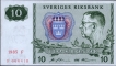 Ten Kronor Bank Note of Sweden.
