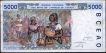 Five Thousand Francs Bank Note of Western African.