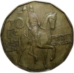 Bronze-20-Krone-of-Czech-Republic-(AD-1993)-Lion-Horse-Rider-Beautiful-Grade