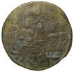 Brass Temple token Ramatanka(18th Cen. AD) with Lord Ramas Coronation Ceremony