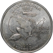 Nickel 1/4 Dollar of USA (AD 2002) of LOUISIANA State
