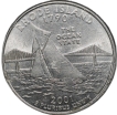 Nickel 1/4 Dollar of USA (AD 2001) of RHODE ISLAND State Issue