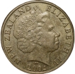 Nickel 1 Dollar of Elizabeth II (AD 2004) from New Zealand Country with Qiwi