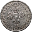 Nickel 1/4 Rupee of George VI (AD 1950) from Marutius Scarce