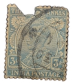 Postal-Stamp-of-George-V-3-Annas-Dull-Blue-Colour-Used-as-per-Image.