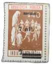 Postal-Stamp-of-India-Portugues---Assistencia-Publica-Cancelled-and-Over-Printed