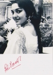 Autograph photo of bolywood veteran actress Asha Parekh