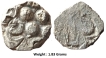 Ancient ; PUNCH MARKED COINAGE PANCHALA JANAPADA 500 BC 1/2 VIMSHATIKA
