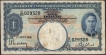 1941 One Dollar Bank Note of KG VI of Malaya.