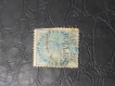 India-1866-72-Queen-Victoria-1/2-Anna-Blue,-Small-Service-WMK-Elephant