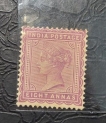 India-1882-90-Queen-Victoria-8a-Dull-Mauve-MH/VF/XF-SG#98