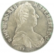 Silver One Thaler Coin of Maria Theresia of Austria Issued in 1780.
