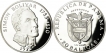 Silver Twenty Balboas Proof Coin of Panama Issued in 1975.