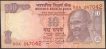 Ten Rupees Note of 2016 Signed by Urjit R Patel.