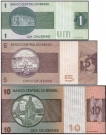 Set of Three Notes of Brazil.