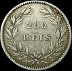 1880 Silver Two Hundred Reis of Portugal.