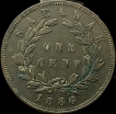 1886 Bronze One Cent Coin of Sarawak.