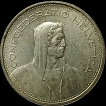 1967 Silver Five Franc Coin of Switzerland.