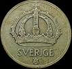 1948 Silver Fifty Ore Coin of Sweden.