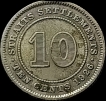 1926 Silver Ten Cents Coin of Straits Settelment.