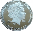 2004 Gandhi Silver One Dollar Coin of Cook Island.