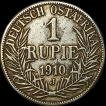 1910 Silver One Rupie Coin of German East Africa.