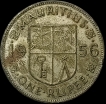 1956 Copper Nickel One Rupee Coin of Mauritius.