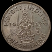 1942-Silver-One-Shilling-Coin-of-United-Kingdom.