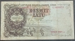 Rare Ten Latu Note of 1937-1940 of Latvia.