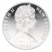 Silver One Dollar  Proof Coin of Queen Elizabeth II of New Zealand Issued in 1983.