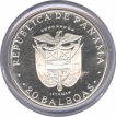 Large Silver Twenty Balboas Bullion Coin of Panama Issued in 1974.