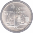 1976 Silver Five Dollars Proof Coin of Canada. 