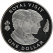Silver One Dollar Coin of Queen Elizabeth II of New Zealand Issued in1983.
