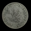 Copper Nickel Half Rupia Coin of India Portuguese.