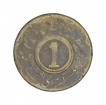 Brass One Anna Coin of Jaipur State Man Singh II.