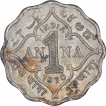 Cupro Nickel One Anna Coin of King George V of Calcutta Mint of 1930.