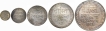 Set of Five Different Denomination Coins of Mewar State of Fatteh Singh.