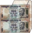 Very-Rare-Paper-Sheet-Fold-Cutting-Error-One-Hundred-Rupees-Notes-Signed-by-Y.V.-Reddy.