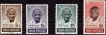 1948-Mahatma-Gandhi-4-Value-Stamps,-White-GUM,-MLH