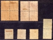 Block-of-Four-and-Pair-of-British-India-Victoria-Queen-Stamps-of-1856-1864.