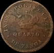 Copper-Quarter-Tanga-Coin-of--Indo-Portuguese-of-Luiz-I.