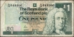 One Pound Note of 1989 of Scotland.