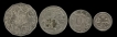 Fourth Portrait Queen Elizabeth II Copper-Nickel Set of four Coins of Australia.