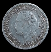 1881-Silver-One-Eighth-Rupia-Colonial-Coinage-Indo-Portuguese-of-Luis-I.