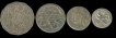 Third Portrait Queen Elizabeth II Copper-Nickel Set of four Coins of Australia.