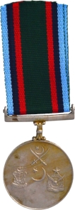 Cupro-Nickel-War Medal-(Tamgha-e-Jung-1385-Hijri)-of-Pakistan-of-1965.